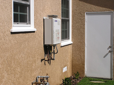 tankless water on the wall